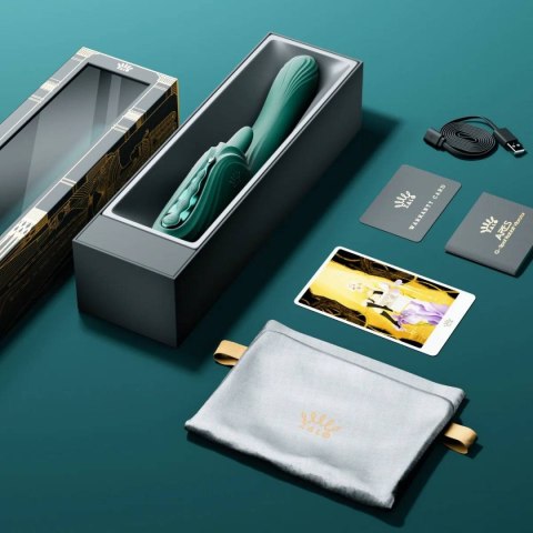 Wibrator króliczek Ares Turquoise Green Zalo