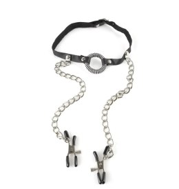 Zaciski Na Sutki Fetish Fantasy Series O-Ring Gag Nipple Clamps Pipedream