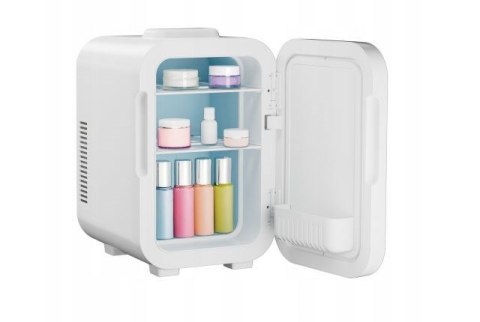 Mini lodówka z lusterkiem do makijażu LED ELLE 8L biała