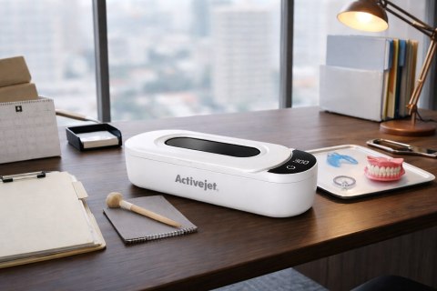Myjka ultradźwiękowa UV Activejet AUC-200 do protez, okularów i biżuterii biała
