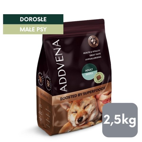 ADDVENA BOOSTED BY SUPERFOODS dla dorosłych psów małych ras 2,5kg