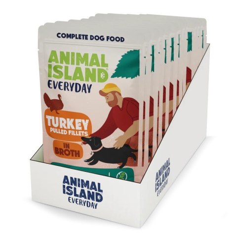 ANIMAL ISLAND indyk fileciki w rosole dla psa 10x150g