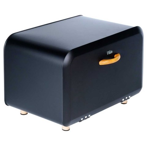 CHLEBAK STALOWY POJEMNIK NA PIECZYWO 259618 CZARNY