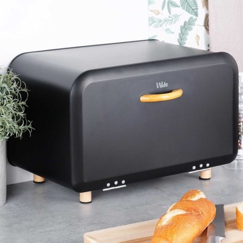 CHLEBAK STALOWY POJEMNIK NA PIECZYWO 259618 CZARNY