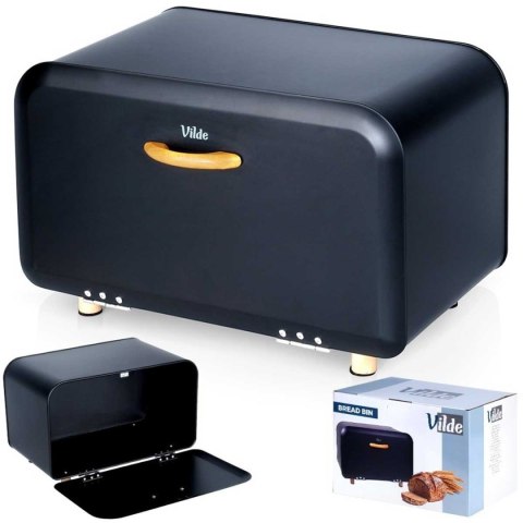 CHLEBAK STALOWY POJEMNIK NA PIECZYWO 259618 CZARNY