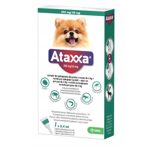 ATAXXA 200 MG/40 MG SPOT ON 0,4 ML 1 PIPETA