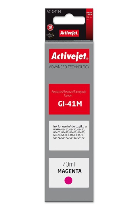 Activejet AC-G41M Tusz Buteleczka z atramentem (zamiennik Canon GI-41M 4544C001; Supreme; 70 ml; czerwony)