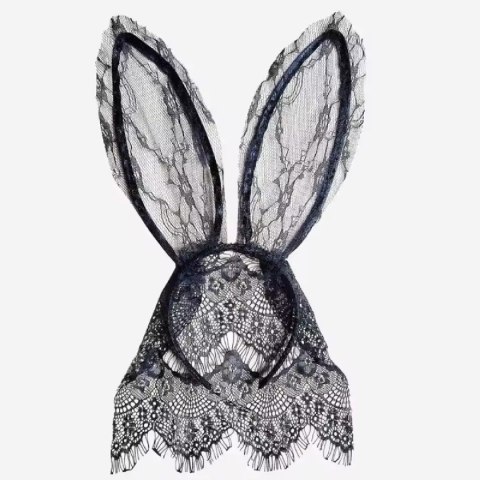 Koronkowa maska królika Bunny Mask Voile - Lace Kinky Diva