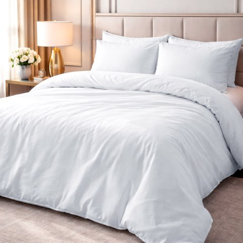 Poszewka hotelowa na zakładkę GŁADKA biała/70x80