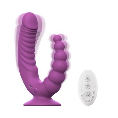 ONE-DC B.V. Teazers - Double Vibrator with Suction Cup and Remote - Purple