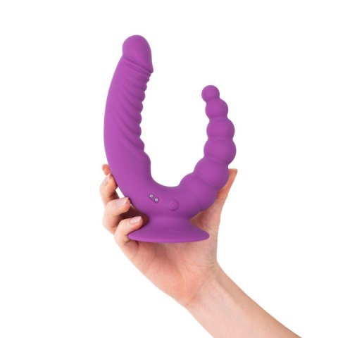 ONE-DC B.V. Teazers - Double Vibrator with Suction Cup and Remote - Purple