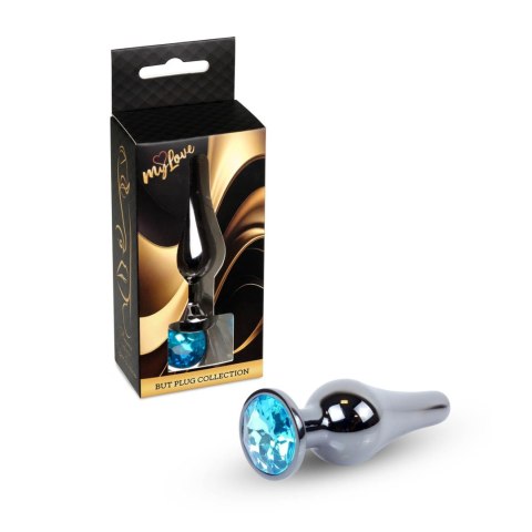 Boys of Toys Sp. z o.o. MyLove Toys - Jewellery Dark Silver BUTT PLUG- Light Blue