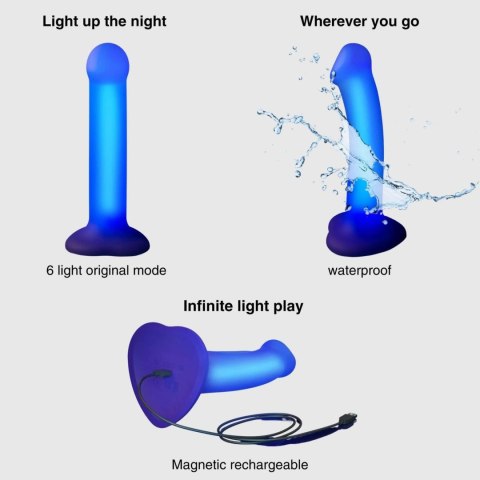 DORCELl - Lovely Planet GLOW-LED DILDO PURPLE - M