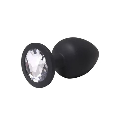 Fantasy - Boys of Toys Sp. z. o.o. (dystrybutor) Black small butt plug with white crystal