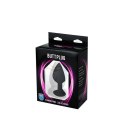 Fantasy - Boys of Toys Sp. z. o.o. (dystrybutor) Medium black silicone anal plug with a heart and a diamond
