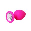 Fantasy - Boys of Toys Sp. z. o.o. (dystrybutor) Pink medium butt plug with white crystal
