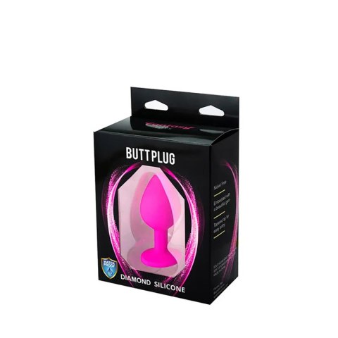 Fantasy - Boys of Toys Sp. z. o.o. (dystrybutor) Pink medium butt plug with white crystal