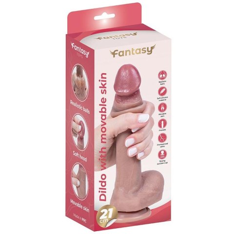Fantasy - Boys of Toys Sp. z. o.o. (dystrybutor) Silicone dildo with foreskin and realistic testicles 21 cm
