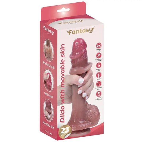 Fantasy - Boys of Toys Sp. z. o.o. (dystrybutor) Silicone dildo with foreskin and realistic testicles 23 cm