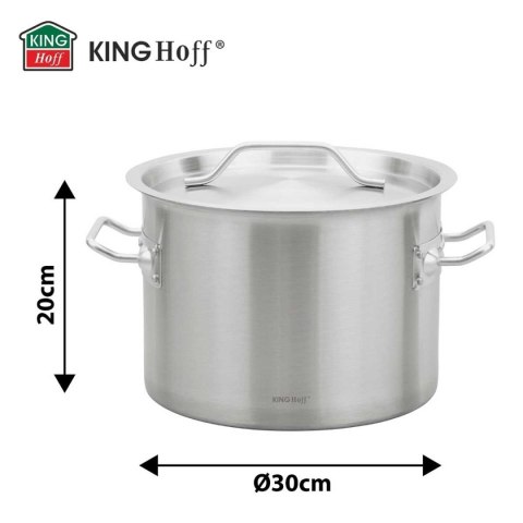 GARNEK GASTRONOMICZNY Z POKRYWĄ STALOWĄ Ø30cm 14L KINGHOFF KH-2022