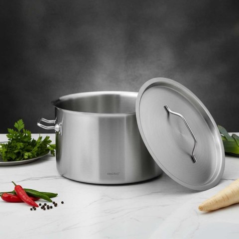 GARNEK GASTRONOMICZNY Z POKRYWĄ STALOWĄ Ø45cm 44L KINGHOFF KH-2027