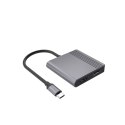 GEMBIRD ADAPTER USB-C DO HDMI + DP 4K 60HZ, CZARNY