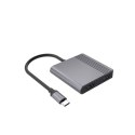 GEMBIRD MULTI ADAPTER USB TYPE-C 3 W 1 (PORT USB + HDMI + PD), KOLOR SZARY