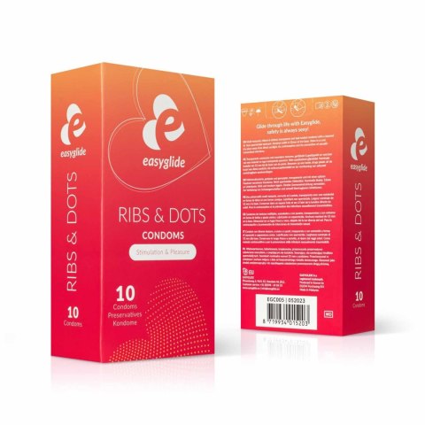 ONE-DC B.V. EasyGlide - Ribs and Dots Condoms 10 pcs