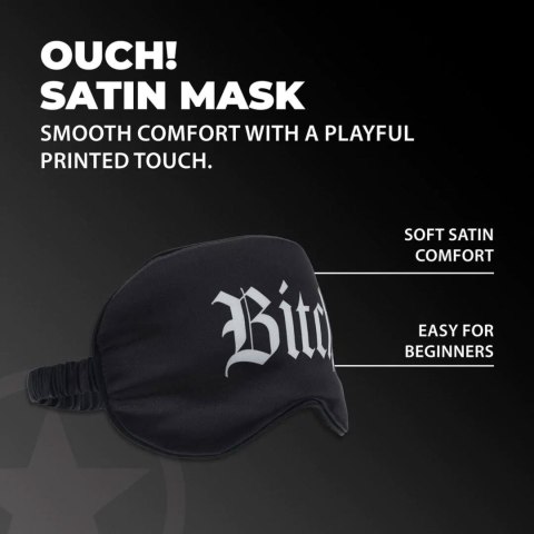 SHOTS Bitch - Printed Satin Mask - Black