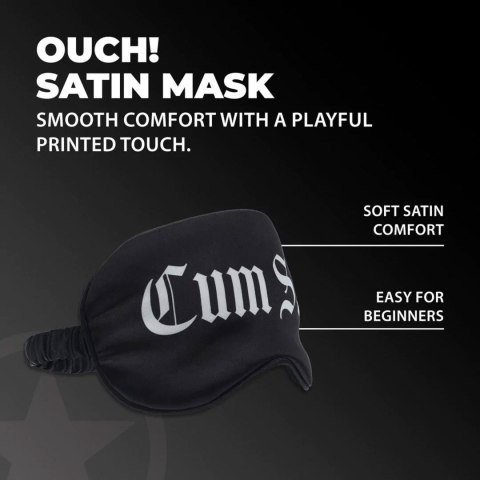 SHOTS Cum Slut - Printed Satin Mask